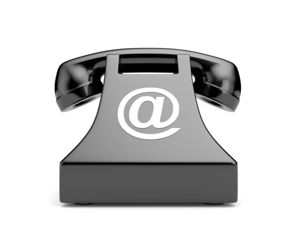Retro telephone with email symbol — Stock Photo, Image