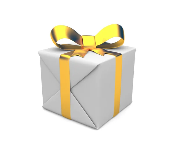 Gift box. Image contain clipping path — Stock Photo, Image