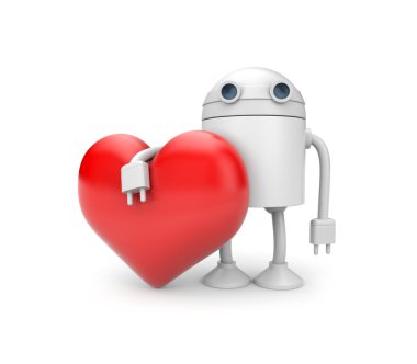 Robot heart clipart