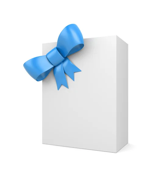 Blank box with bow — Stock Photo, Image