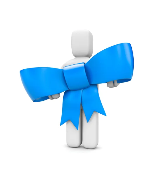 Person with bow — Stock Photo, Image