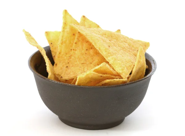Tortilla chips en tazón — Foto de Stock