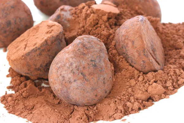 Pralinés de trufa de chocolate — Foto de Stock
