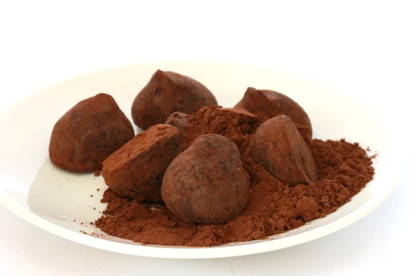 Τρούφα σοκολάτας πραλίνες — Φωτογραφία Αρχείου