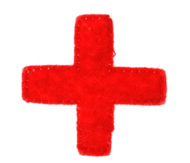 Medical red cross symbol clipart