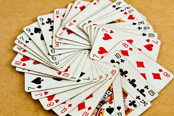 Old deck of cards — Stock Photo, Image