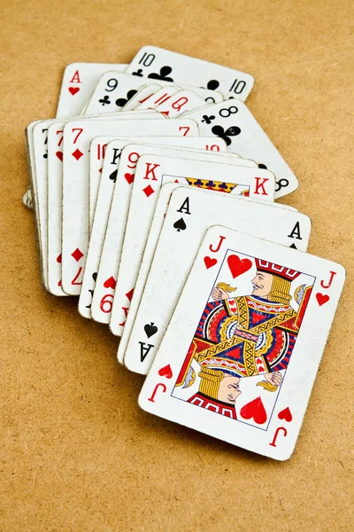 Starý balíček karet — Stock fotografie