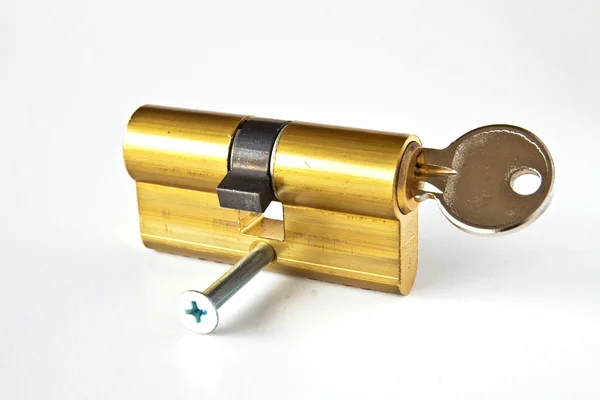 Cilindro com chave — Fotografia de Stock