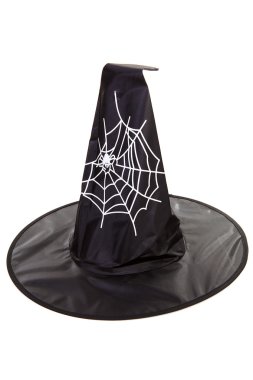 Black fabric witch hat for Halloween clipart