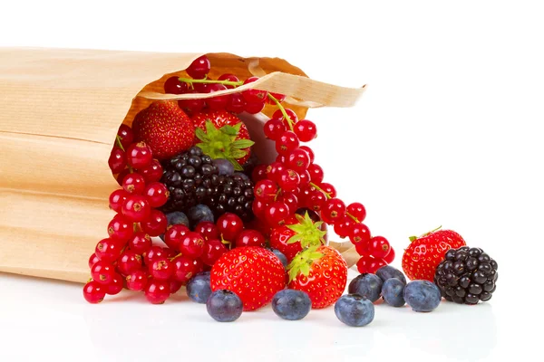 Bolsa con frutas frescas saludables — Foto de Stock