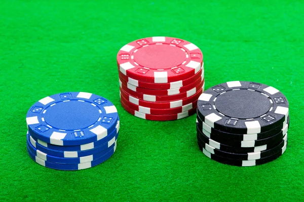 Colorful casino chips — Stock Photo, Image