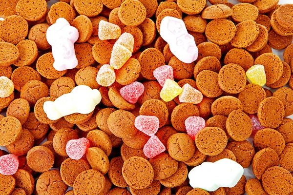 Contexto dos doces típicos holandeses: pepernoten — Fotografia de Stock