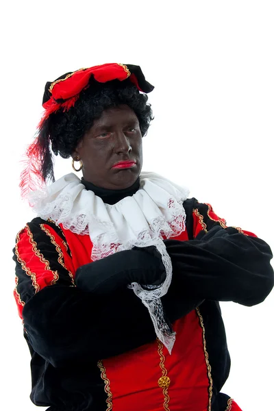 Zwarte piet (black pete) типичный голландский символ — стоковое фото