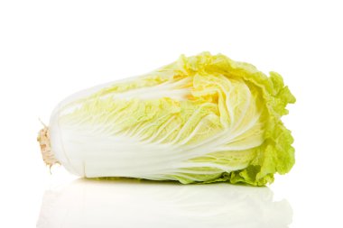 Fresh Chinese cabbage in closeup clipart