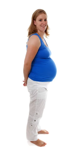 Těhotné ženy držící břicho — Stock fotografie