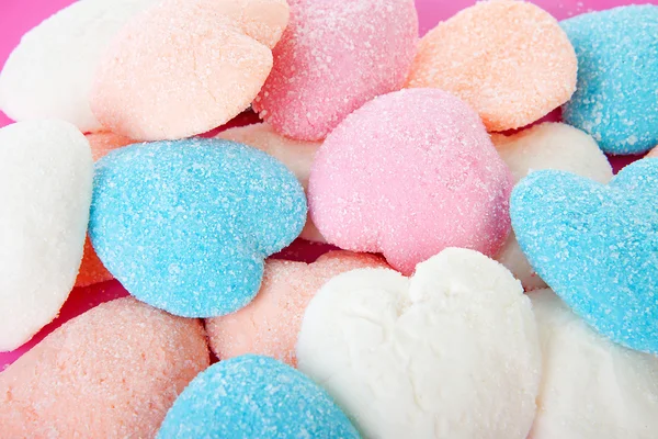 含糖的糖果在心的形状 — 图库照片