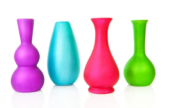 Quatre vases colorés — Photo
