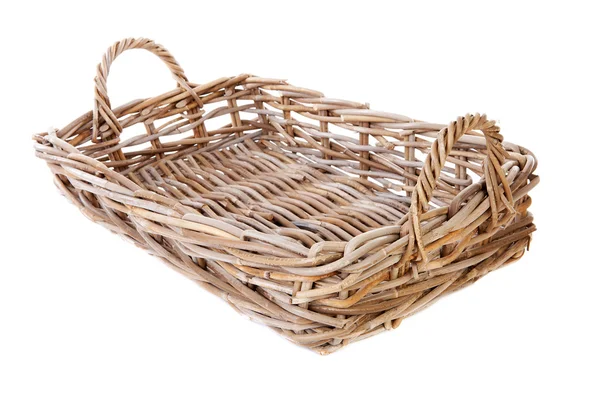 Big empty cane basket — Stock Photo, Image