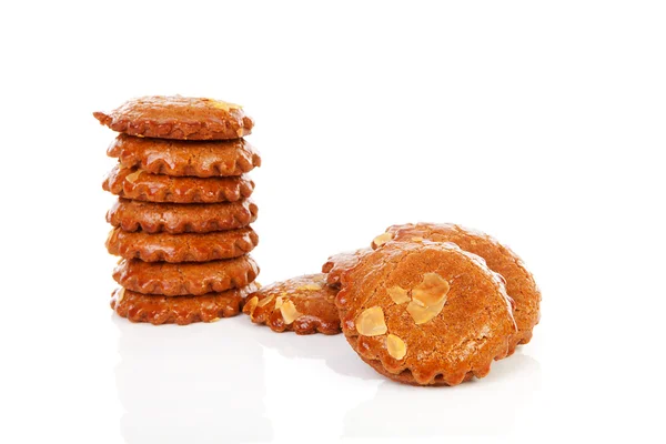 Pile of typical Dutch filled gingerbread cookies — Stock Photo, Image
