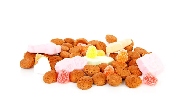 Hromadu typické holandské sladkosti: pepernoten (ginger ořechy) — Stock fotografie