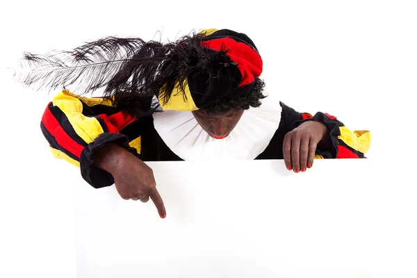 stock image Zwarte piet ( black pete) typical Dutch character