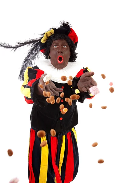 Zwarte piet (黑色皮特) 典型的荷兰人的性格 — 图库照片