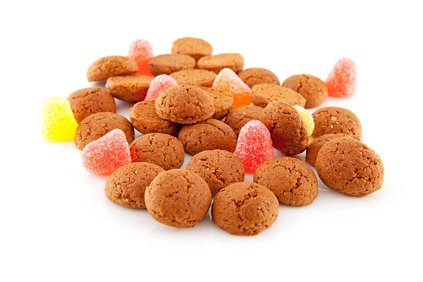 Typical dutch sweets: pepernoten (ginger nuts) for Sinterklaas; — Stock Photo, Image