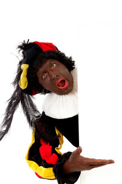 Zwarte piet ( black pete) typical Dutch character clipart