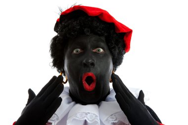 Zwarte piet ( black pete) typical Dutch character clipart