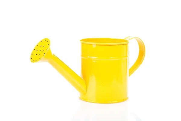 Uma lata de rega amarela — Fotografia de Stock