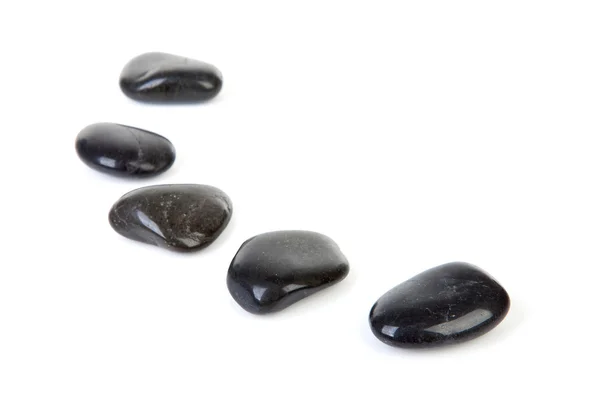 Pedras de passo pretas sucessivamente — Fotografia de Stock