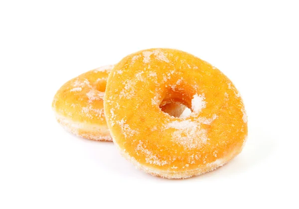 Zwei zuckerhaltige leckere Donuts — Stockfoto