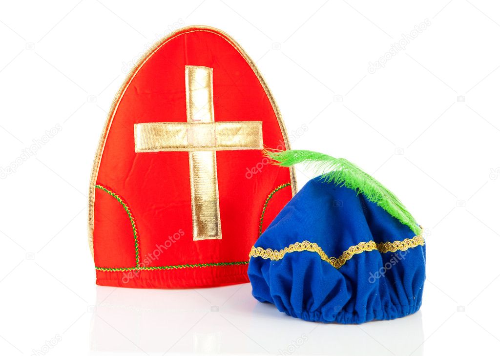 Mitre of Sinterklaas and hat of black pete
