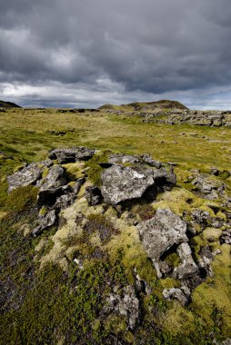 Volcanic landscape in Iceland clipart