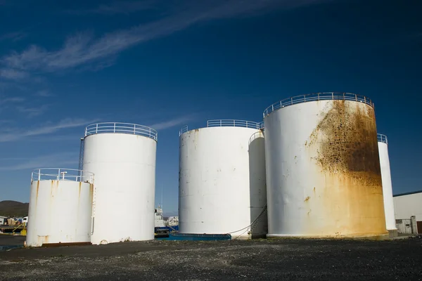 stock image Rusty petrol tanks