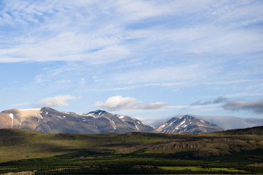 Mountain chain near Egilsstadir clipart