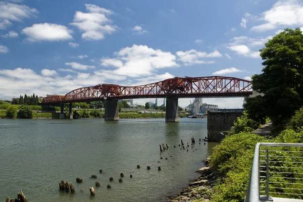 stock image Steal railway bridge