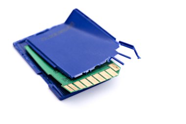 Broken SDHC memory card clipart