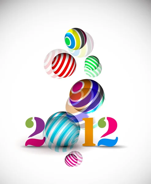 Plakat nowy rok 2012 — Wektor stockowy