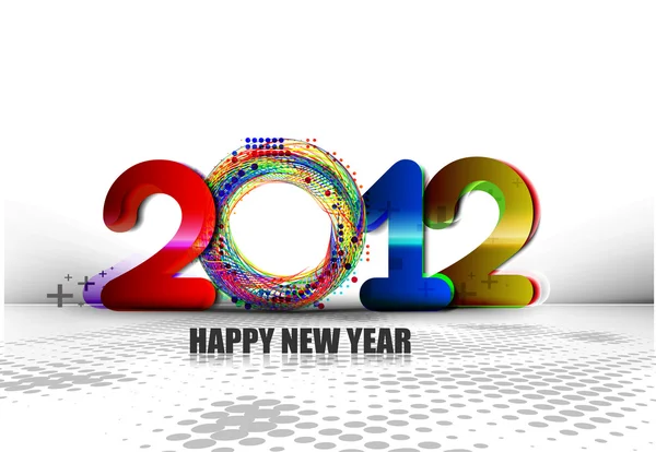 Plakat für das neue Jahr 2012 — Stockvektor