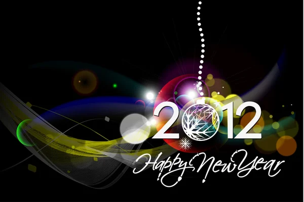 Año nuevo 2012 cartel — Archivo Imágenes Vectoriales