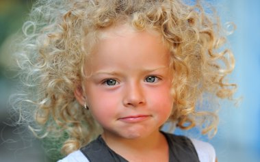 Beautiful blond child clipart