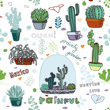 Cactus background clipart