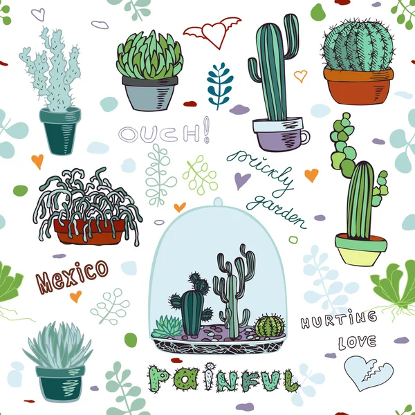 Cactus fond — Image vectorielle