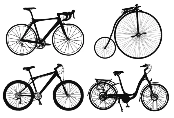 Fyra cyklar. — Stock vektor