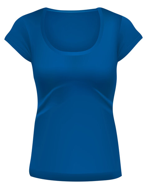 Woman blue t-shirt template