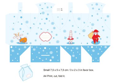 Christmas Gift box template clipart