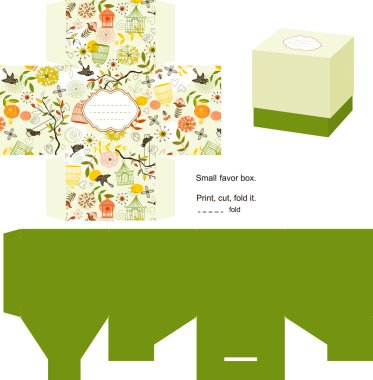 Gift box template clipart