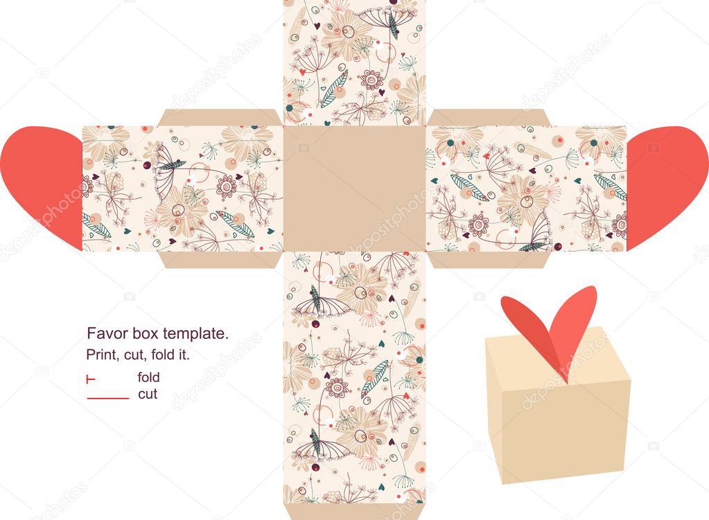 Gift box template