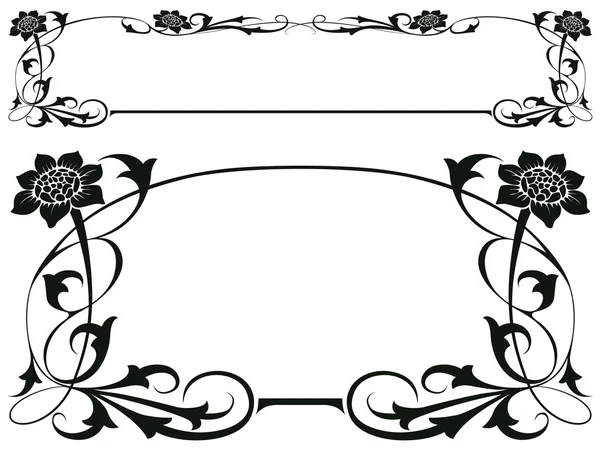 Framework s in style art-nouveau — Stock Vector